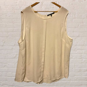 Women's Lemon Tart Plus 3X Cream Sleeveless Blouse